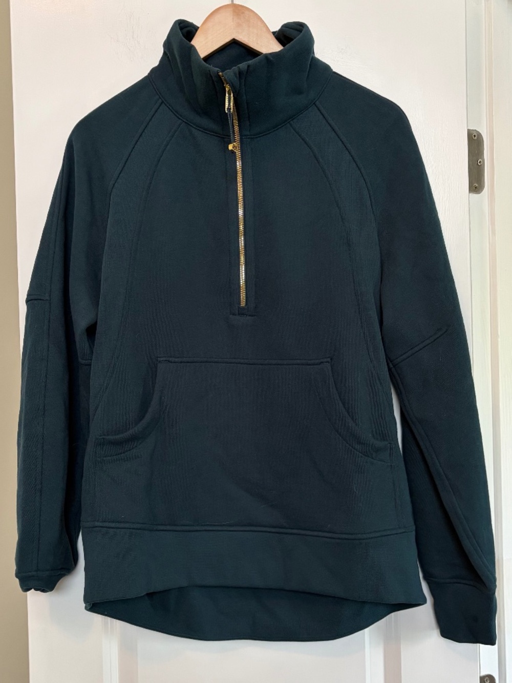 Lululemon Scuba Oversized Funnel Neck Half Zip *Long - XS/S -Indochine Blue/Gold